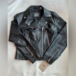 NWT Levi's Faux Leather Moto Jacket - Black
